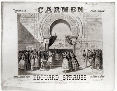 Portada de la partitura del cuadrille de piano de 